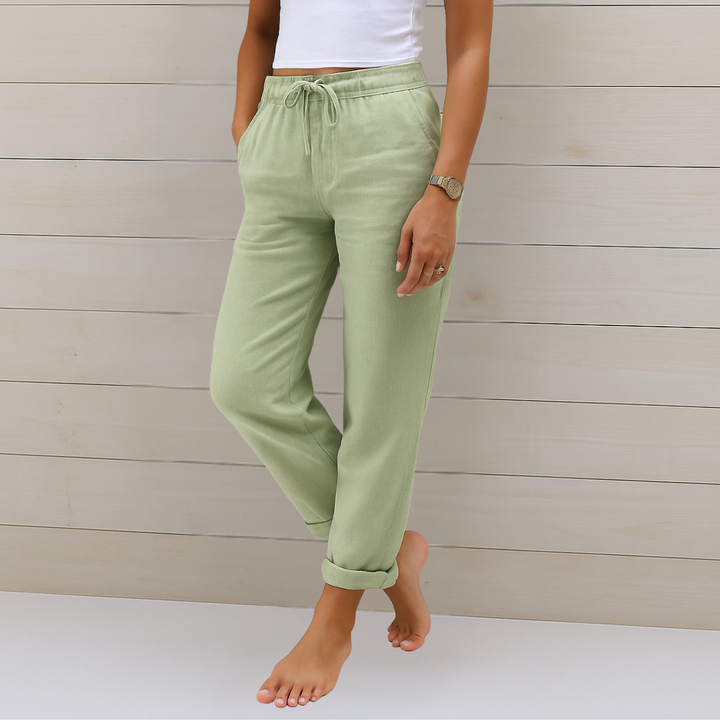 MAYLORA™ | PANTALON EN LIN RESPIRANT