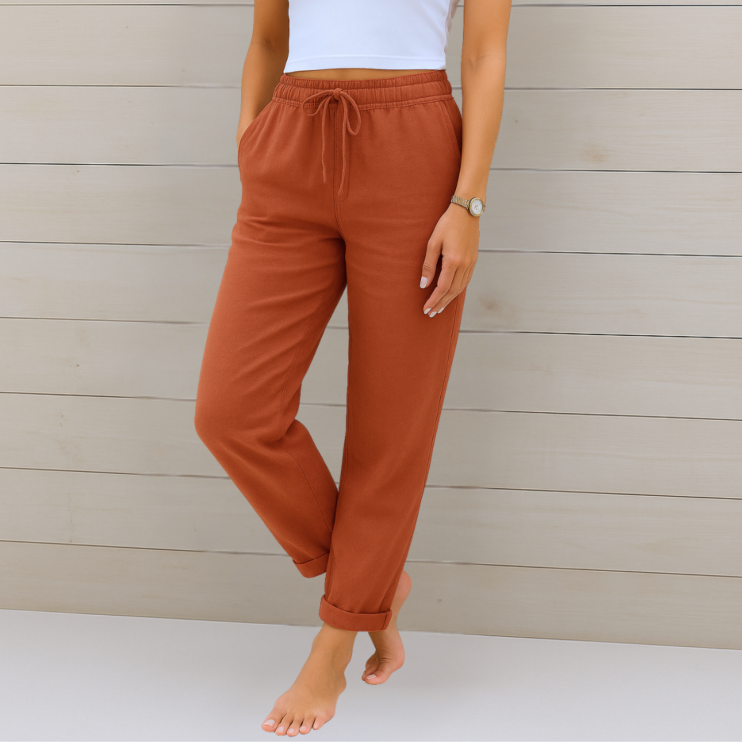 MAYLORA™ | PANTALON EN LIN RESPIRANT