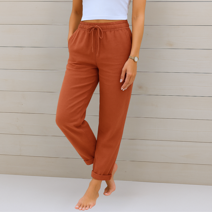 MAYLORA™ | PANTALON EN LIN RESPIRANT