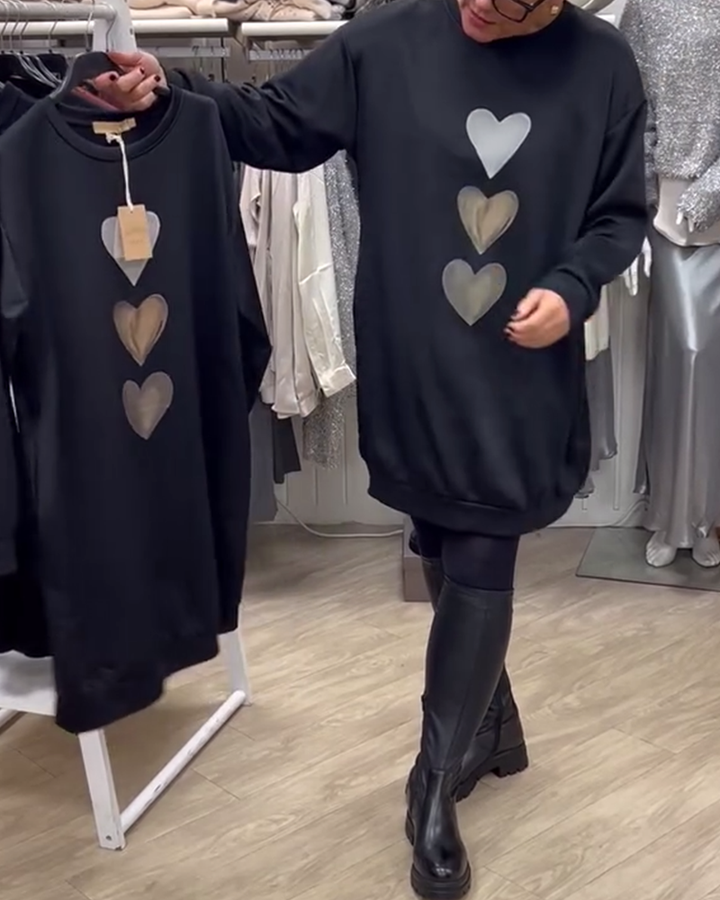 FRANCINE™ | CHANDAIL IMPRIMÉ DE CŒUR