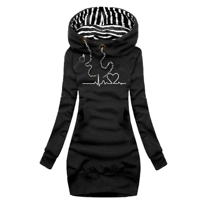 HUNTER™ | HEARTBEAT PRINTED SWEATER DRESS